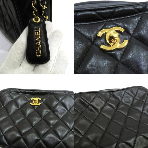 Chanel Lambskin Single Chain Shoulder Bag Matelasse Black - Picture 8 of 10